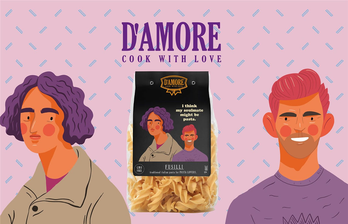 面條包裝創(chuàng)意圖片插畫營造氛圍(圖5)