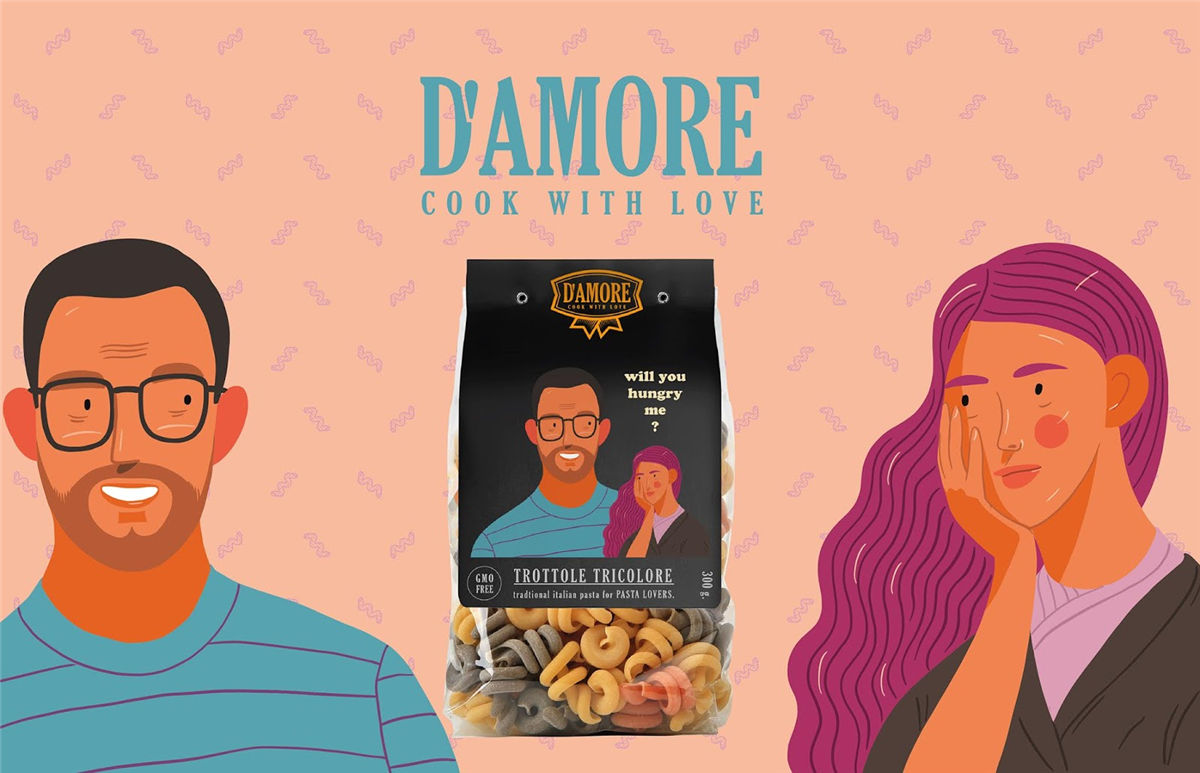 面條包裝創(chuàng)意圖片插畫營造氛圍(圖3)