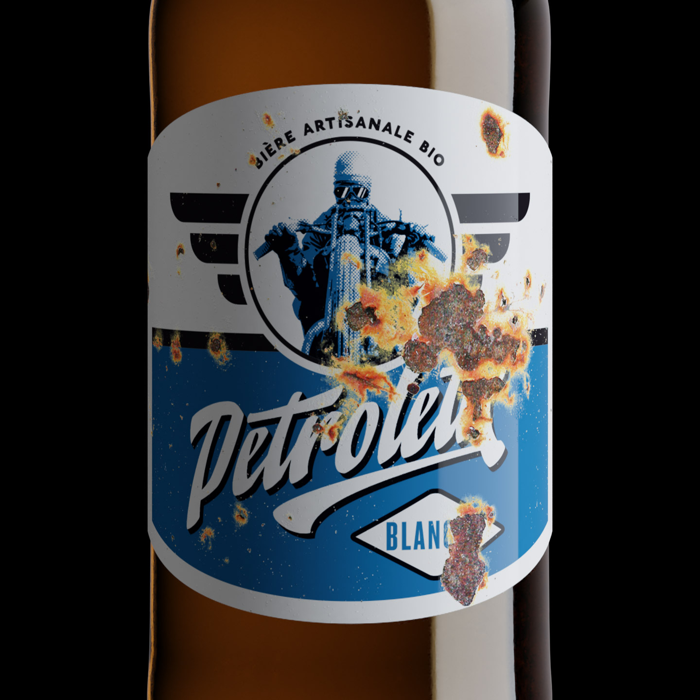 這款啤酒的標(biāo)簽設(shè)計(jì)故意弄得比較舊(圖3) 這款啤酒的標(biāo)簽設(shè)計(jì)故意弄得比較舊(圖3)