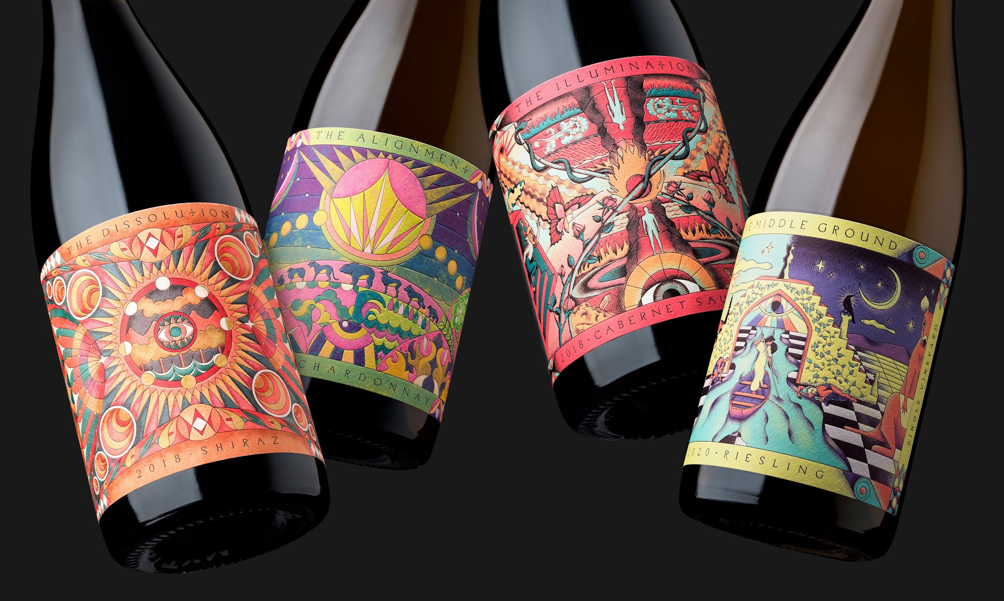 膠印燙金凹印工藝的葡萄酒包裝(圖1)