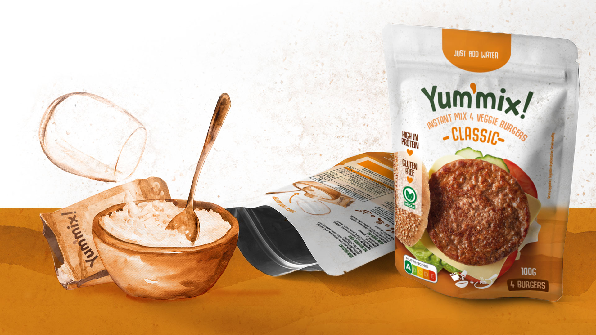 Yummix 簡單美味的素食漢堡包裝設(shè)計分享(圖1) Yummix 簡單美味的素食漢堡包裝設(shè)計分享(圖1)