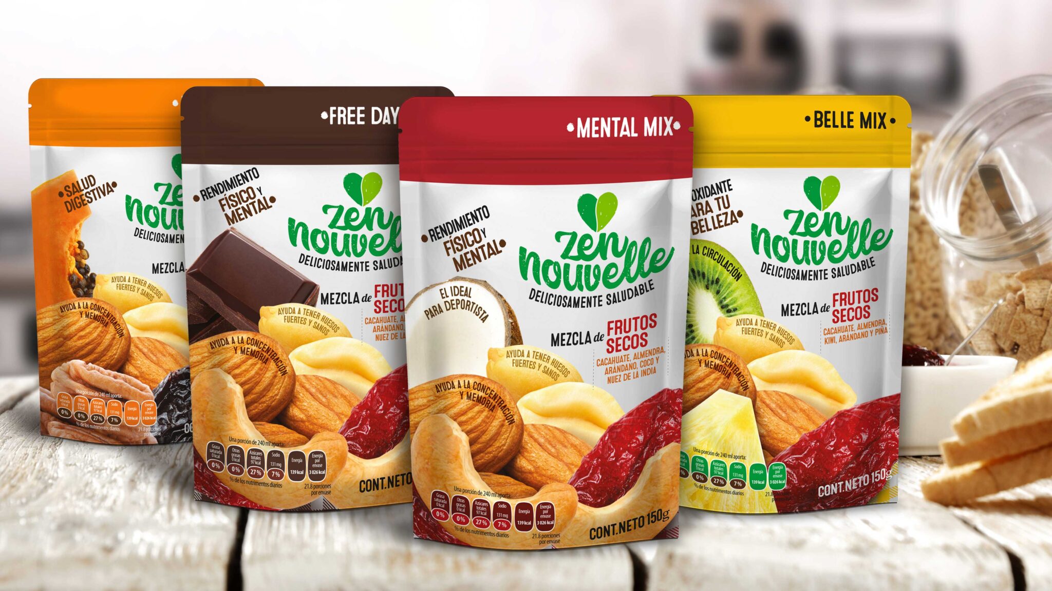 水果混合物零食袋包裝這樣設(shè)計很有吸引力(圖1)