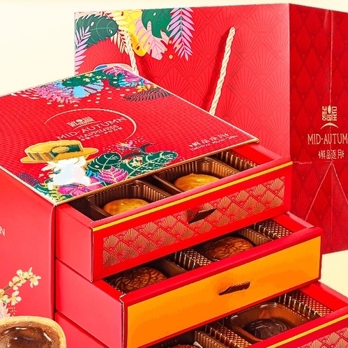 鮮品屋 鮮品逐月月餅 12餅9味 1kg 禮盒裝包裝禮盒產(chǎn)品包裝創(chuàng)意設(shè)計(jì)欣賞(圖2)