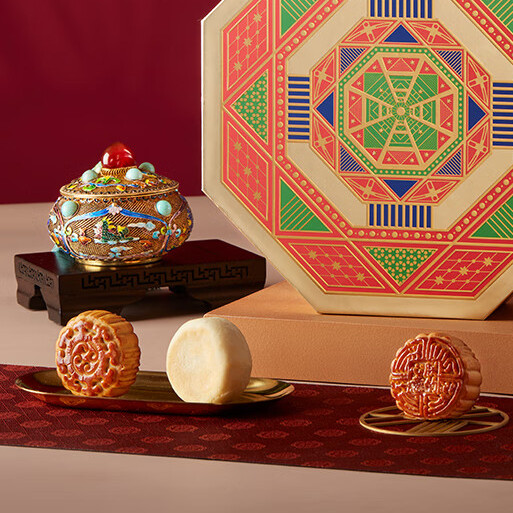 朕的心意 八角熙曜 廣式月餅 7餅4味 410g 禮盒裝包裝禮盒產(chǎn)品包裝創(chuàng)意設計欣賞(圖5)