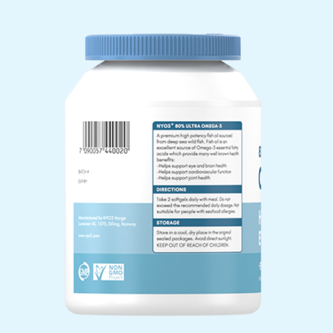 NYO3 80%OMEGA-3 深海魚油 60粒保健產(chǎn)品包裝創(chuàng)意設計欣賞(圖3)