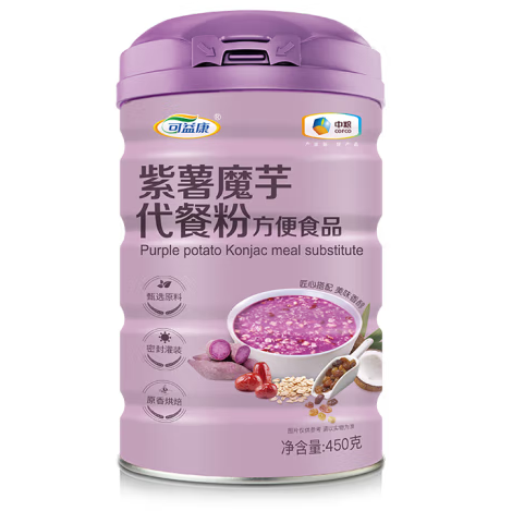 灌裝紫薯魔芋代餐粉包裝設(shè)計欣賞(圖1)