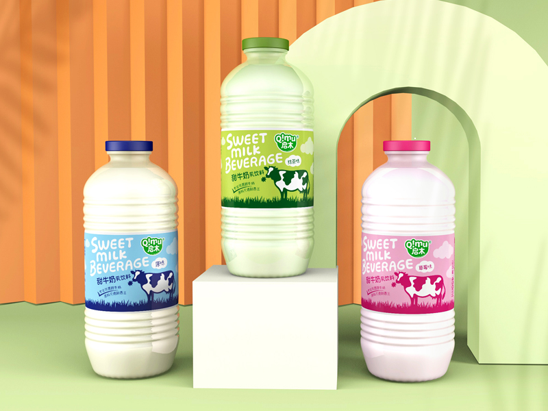 甜牛奶飲料外包裝設(shè)計(jì)欣賞(圖1)