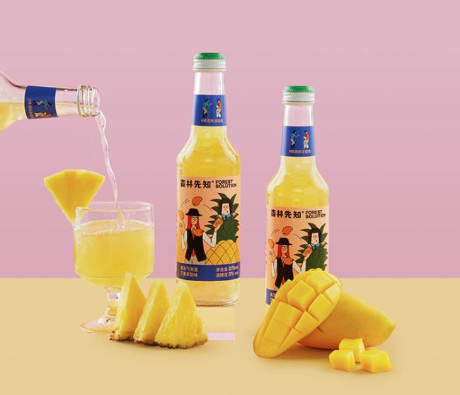 森林先知果凍氣泡酒 森林先知品牌logo與食品包裝設(shè)計(jì)欣賞(圖4)
