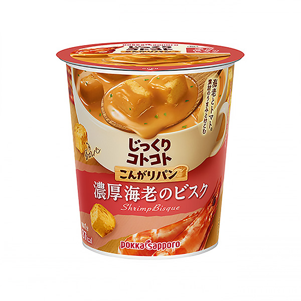 慢慢地、咕嚕咕嚕的面包濃厚蝦的酥皮餅食品食品飲料包裝設計(圖1)