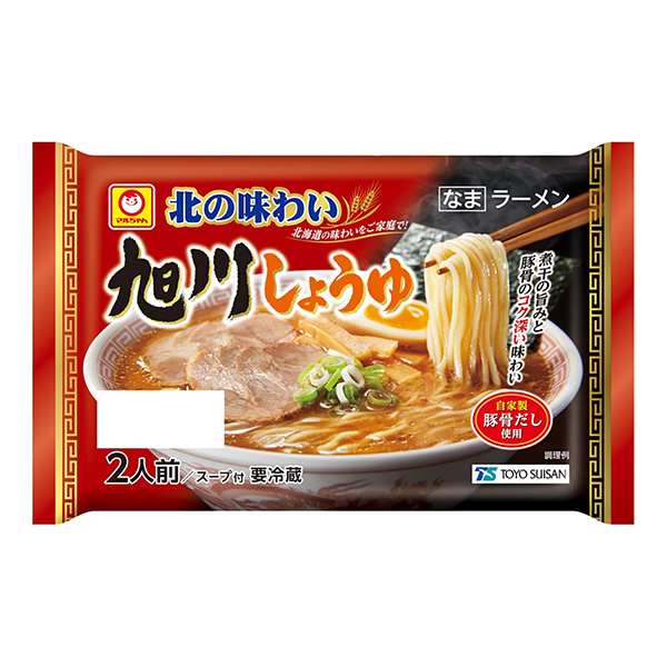 馬爾的北方風(fēng)味旭川醬油拉面東洋水產(chǎn)食品飲料包裝設(shè)計(圖1)