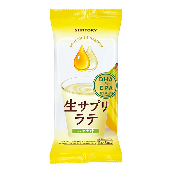 生補品香蕉味三得利食品國際食品飲料包裝設計(圖1)