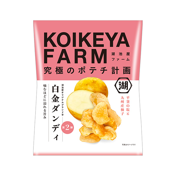 包裝設計欣賞KOIKEYA FARM ＜白金鄧迪平釜的鹽和九州產(chǎn)柚子＞ (湖池屋) (圖1)